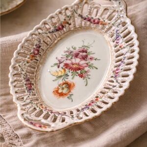 Floral Porcelain Decorative Dish